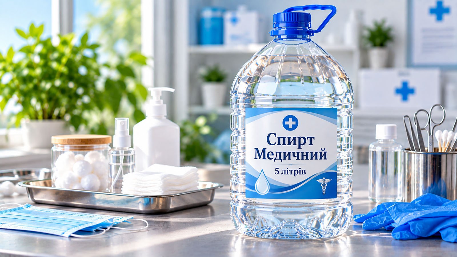 Спирт медицинский 5 литров в ПЭТ-таре